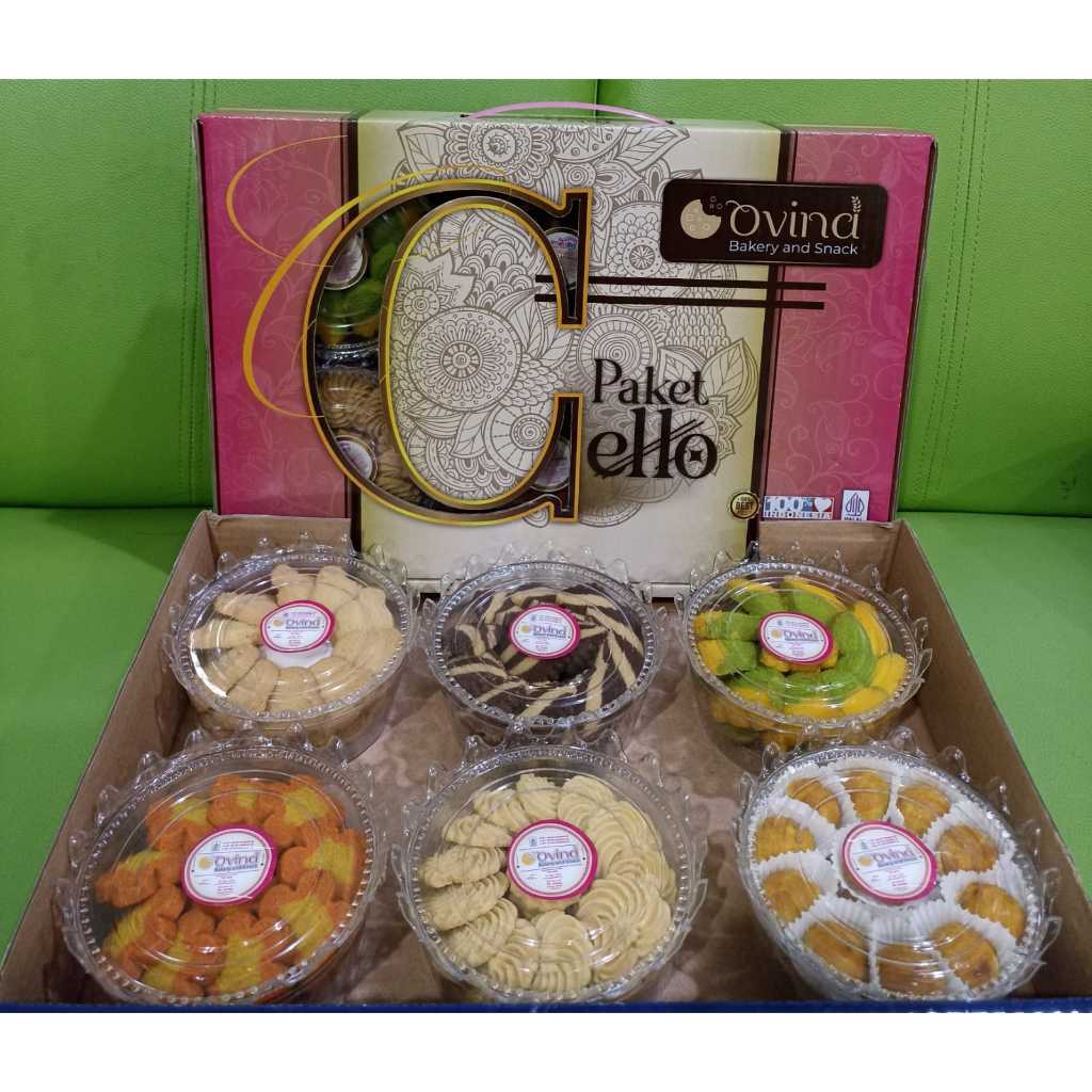 

PAKET KUE LEBARAN/HAMPERS/KUE KERING/OVINA PAKET CELLO