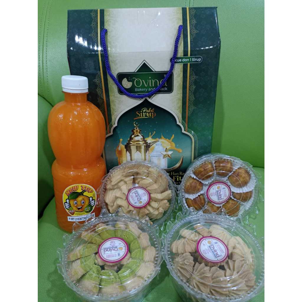 

PAKET KUE LEBARAN/HAMPERS/KUE KERING/OVINA PAKET SIRUP