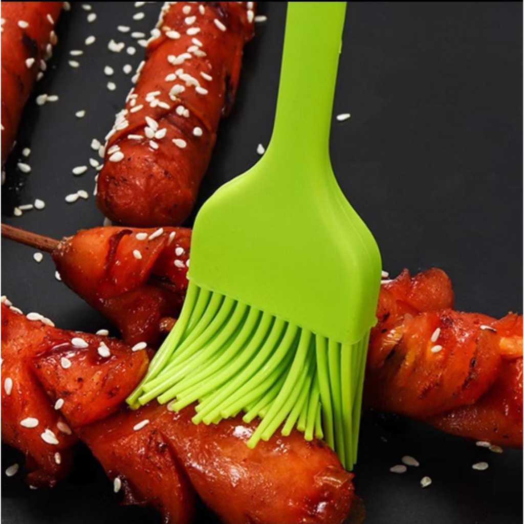 Aurora Store Kuas Silikon Brush Mentega Saus Food Grade Oles Bumbu Roti Barbeque BBQ Kue Serbaguna