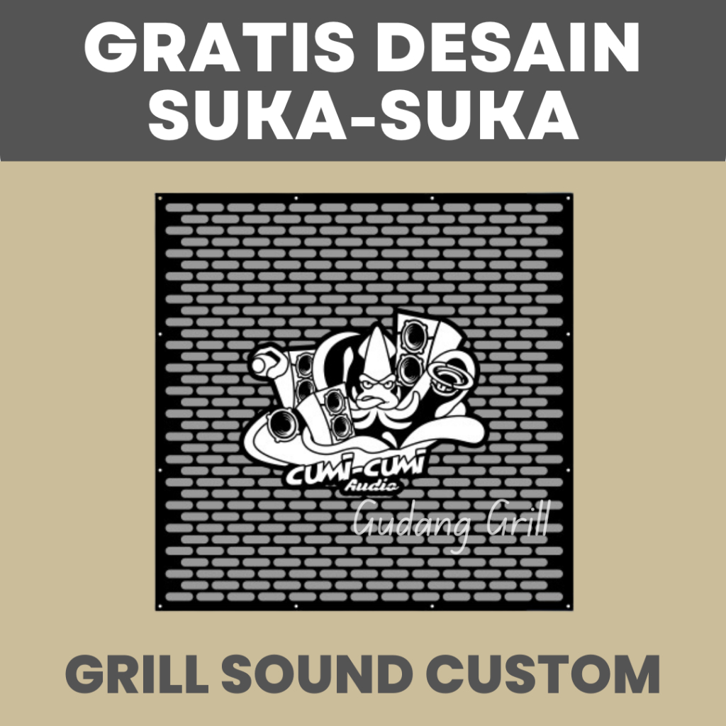 grill sound costum ukuran dan nama audio Box SPL 15 Inch - GRATIS DESAIN BEBAS MODEL APAPUN