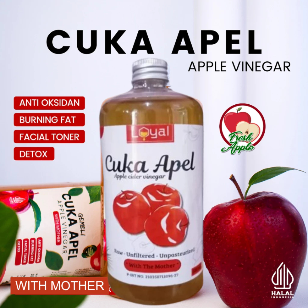 

Cuka Apel Original Asli With Mother - Organik Tanpa Campuran - Diet Detox Kesehatan