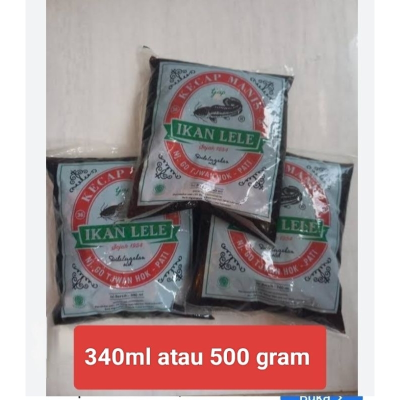 

Kecap Lele Khas Pati 340 ml / 500 gram / 1/2 kg | Paking bubble wrap,kardus dan plastik