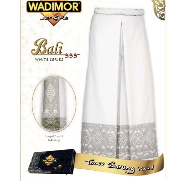 SARUNG BATIK WADIMOR SERI PUTIH/SARUNG MURAH/SARUNG SANTRI/BUSANA MUSLIM/SARUNG WADIMOR/SARUNG BATIK