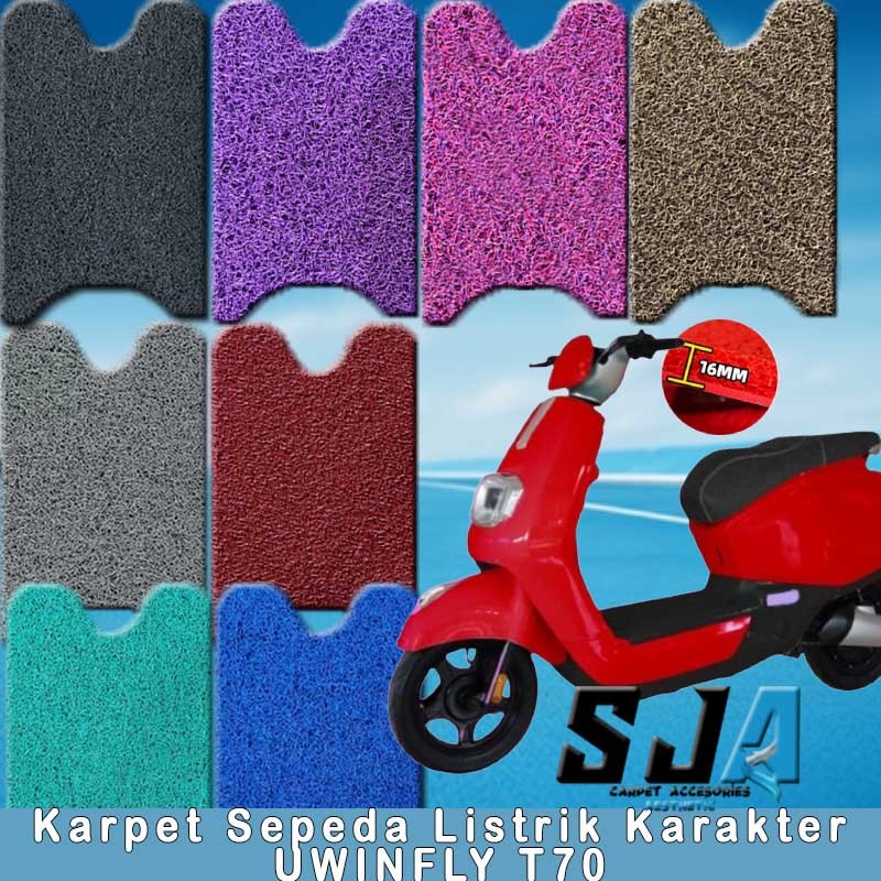 Karpet PVC Mie Bihun Karpet Sepeda Motor Listrik UwinFly New T70