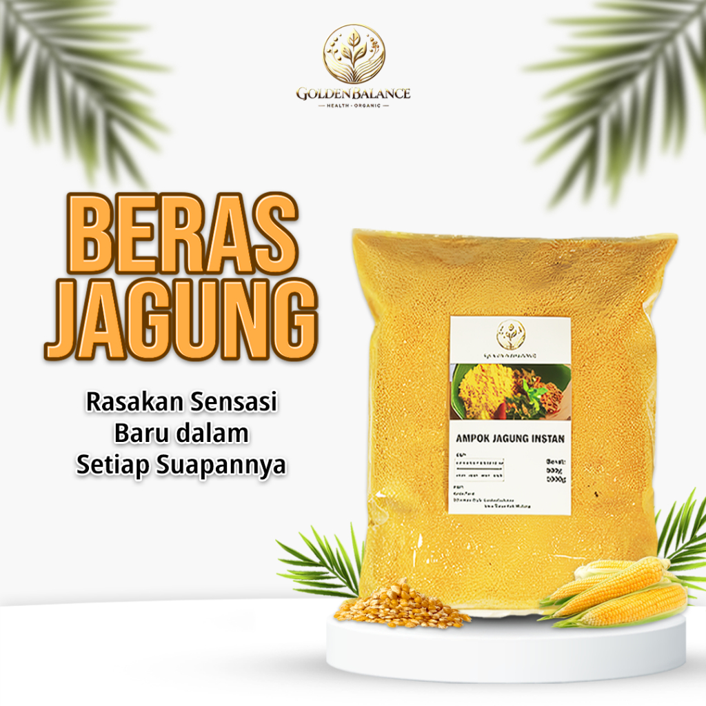 

Beras Jagung Diet, Nasi Jagung Instan, Nasi Ampok Empok untuk Diabetes Anemia Diet 500gr / 1kg