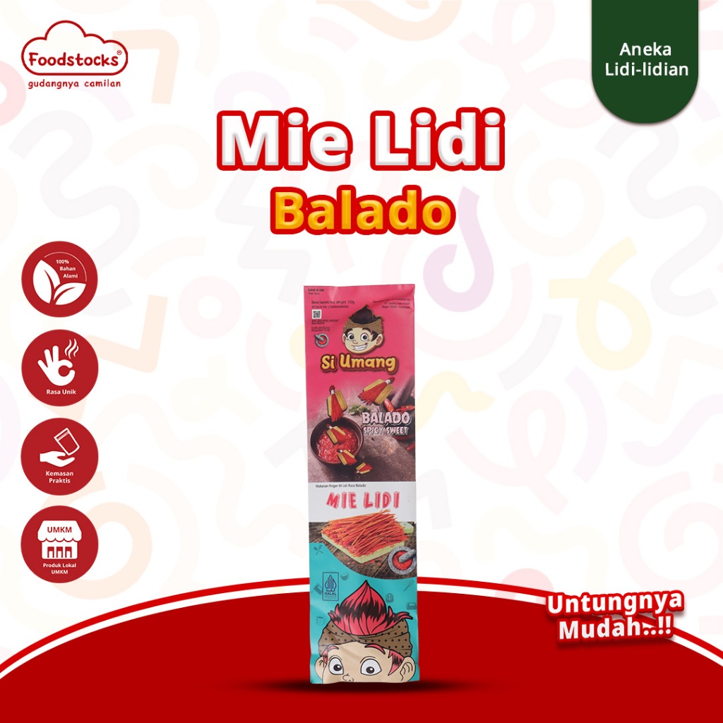 

Si Umang Cemilan Sapu Lidi 130g - Balado