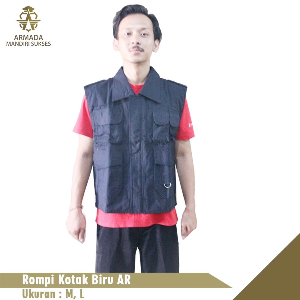 Rompi Kotak Biru | Hitam AR
