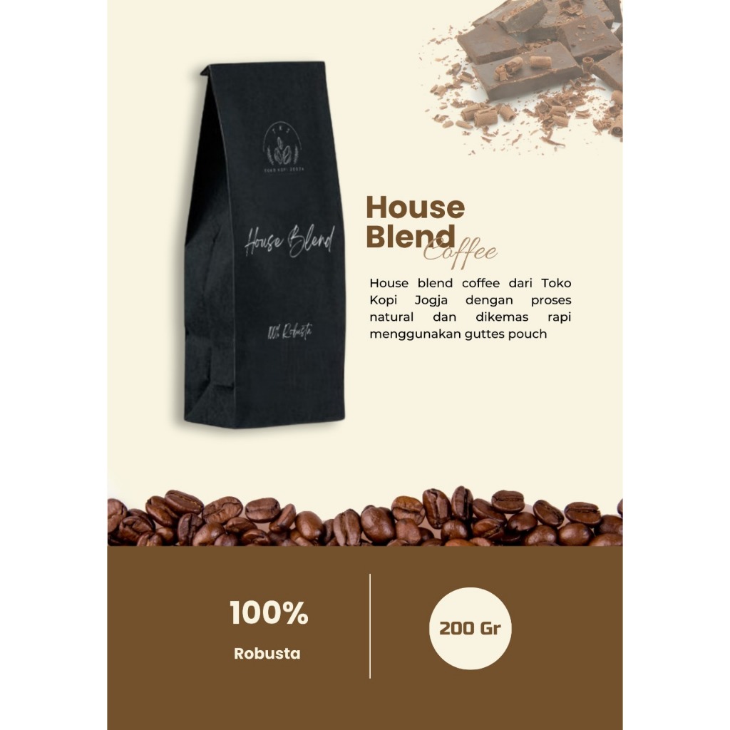 

House Blend 1 Kg 100% Robusta Fresh Roasted Coffee Toko Kopi Jogja