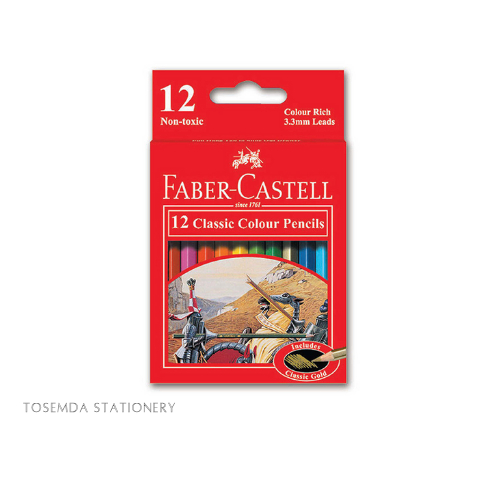 

Faber Castell Classic Colour Pencils / Pensil Warna 12 S / 1 SET