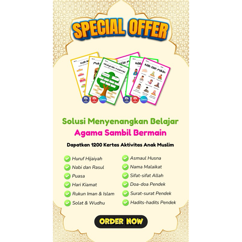 Printable Worksheet Asiknya Belajar Islam