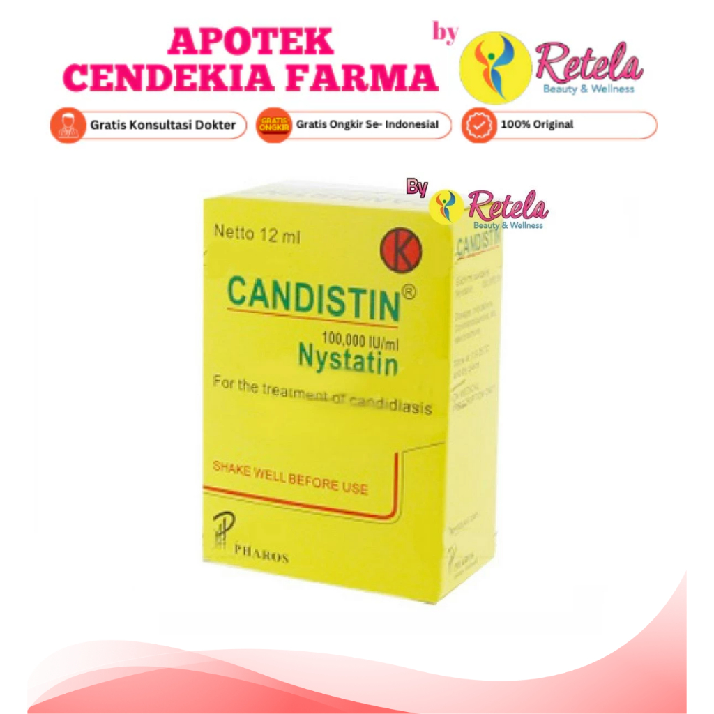CANDISTIN SUSPENSI 12ML / NYSTATIN / OBAT SARIAWAN / INFEKSI JAMUR