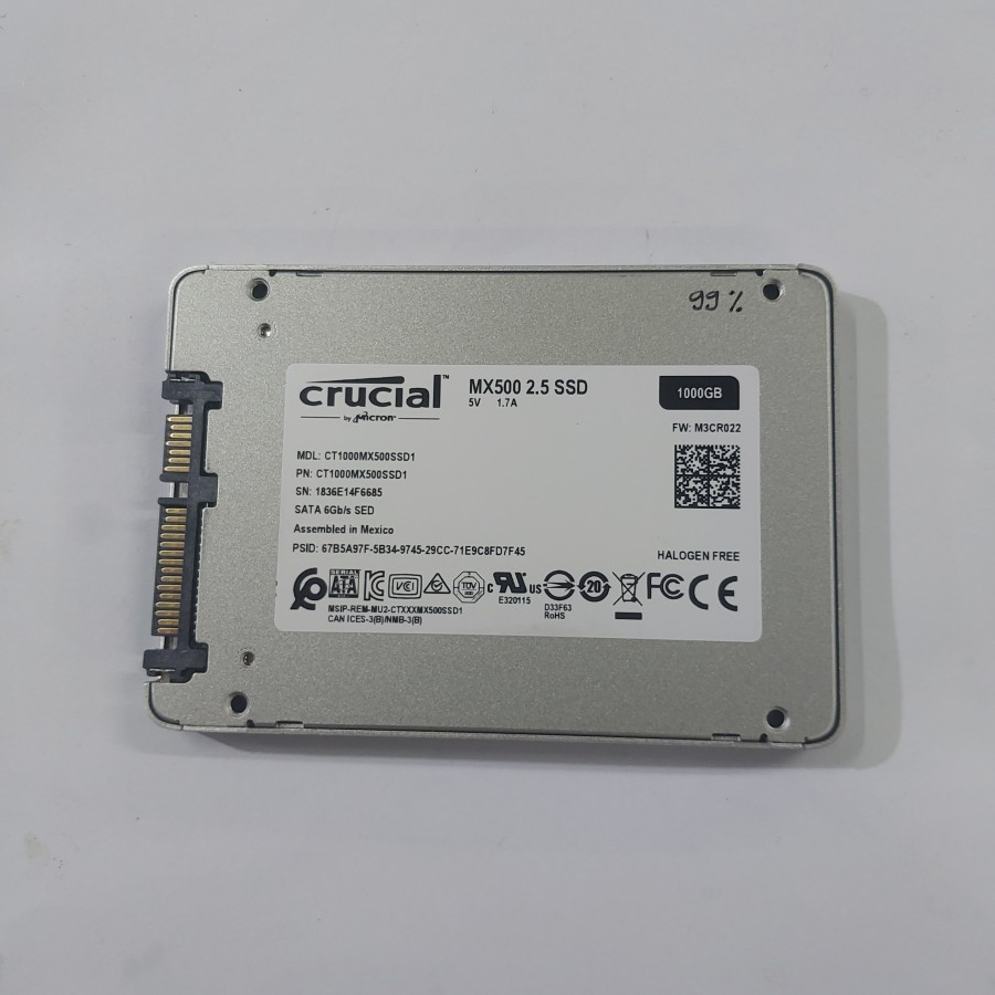 Hardisk ssd 1tb crucial mx500 2.5inch sata