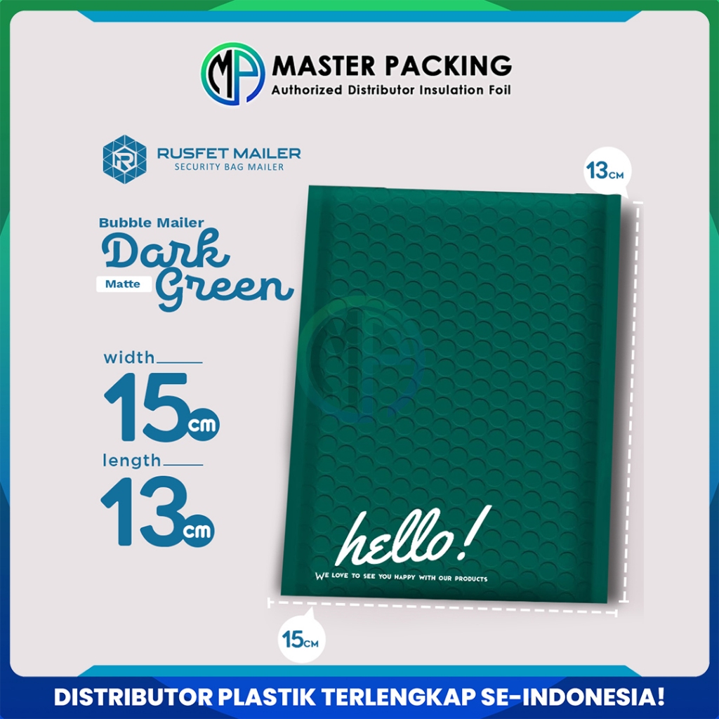 

Amplop Bubble Mailer Polos 15 x 13 cm Dark Green Hijau Harga Ecer Amplop Packing Hello Series Rusfet
