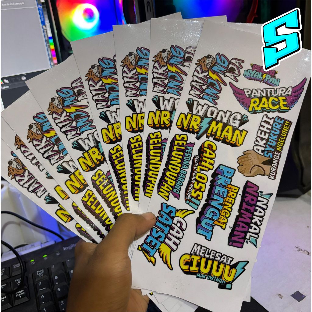 

STIKER PACK WONG NRIMAN PANTURA RACE PRENGAT PRENGUT CAH SAT SET PELAN TAPI NYALIPAN ISI 10