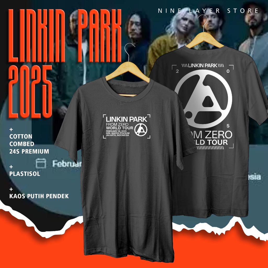 Kaos Linkin Park world tour indonesia 2025