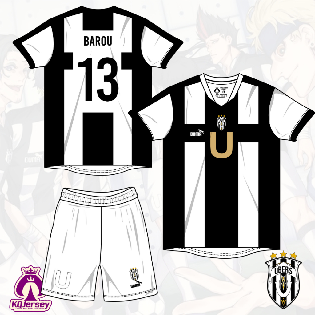 KQ Jersey BlueLock Ubers Team Fullprint Dewasa Anak Custom Nama dan No Punggung/ Kaos Anime BlueLock