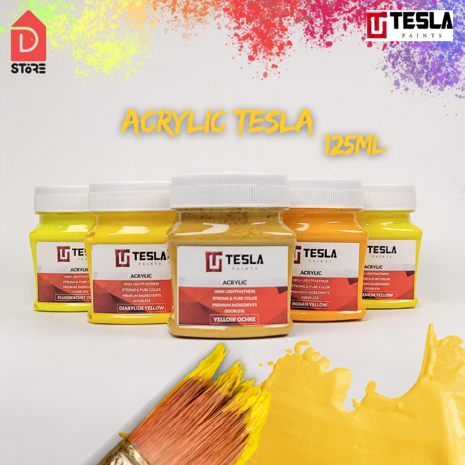 

Acrylic Tesla Paints - Cat Akrilik - Cat Tesla Varian Kuning - Yellow Tones - Tesla 125ml