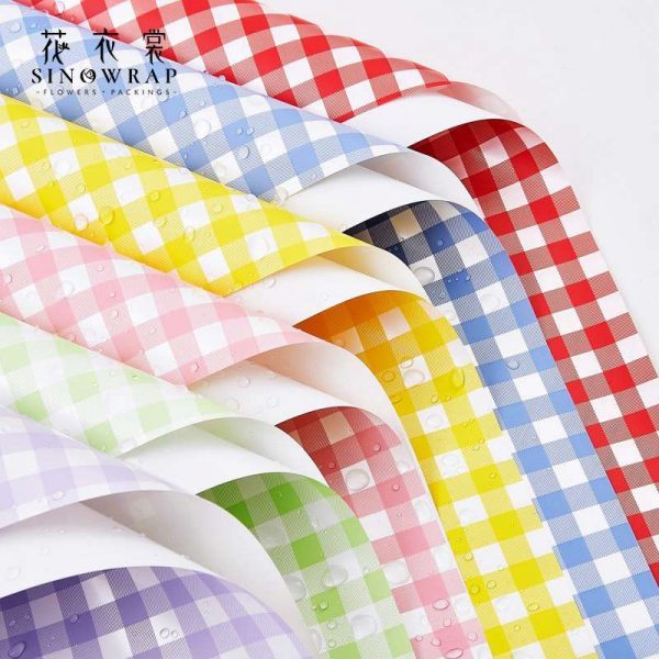 

(20 LEMBAR)TERMURAH FLOWER WRAPPING PAPER MOTIF KOTAK CELLOPHANE