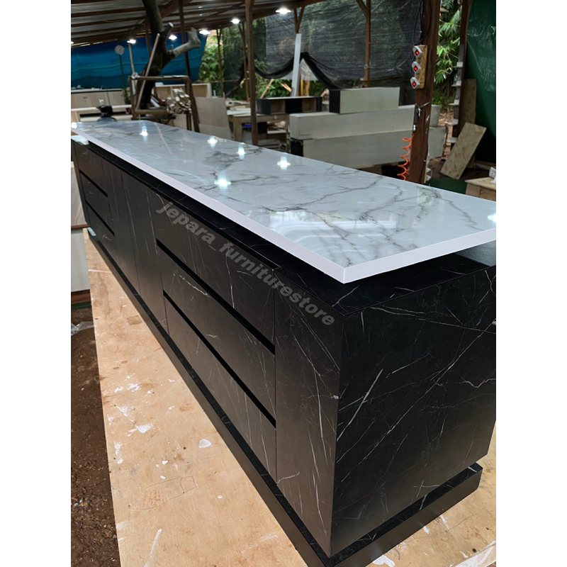 meja tv marmer | meja tv minimalis