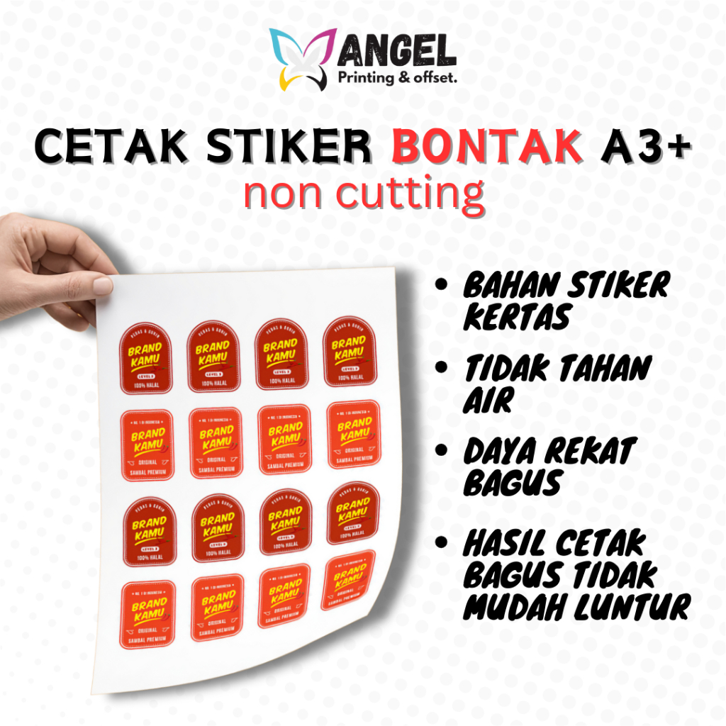 

CETAK STIKER BONTAC/CHROMO A3+