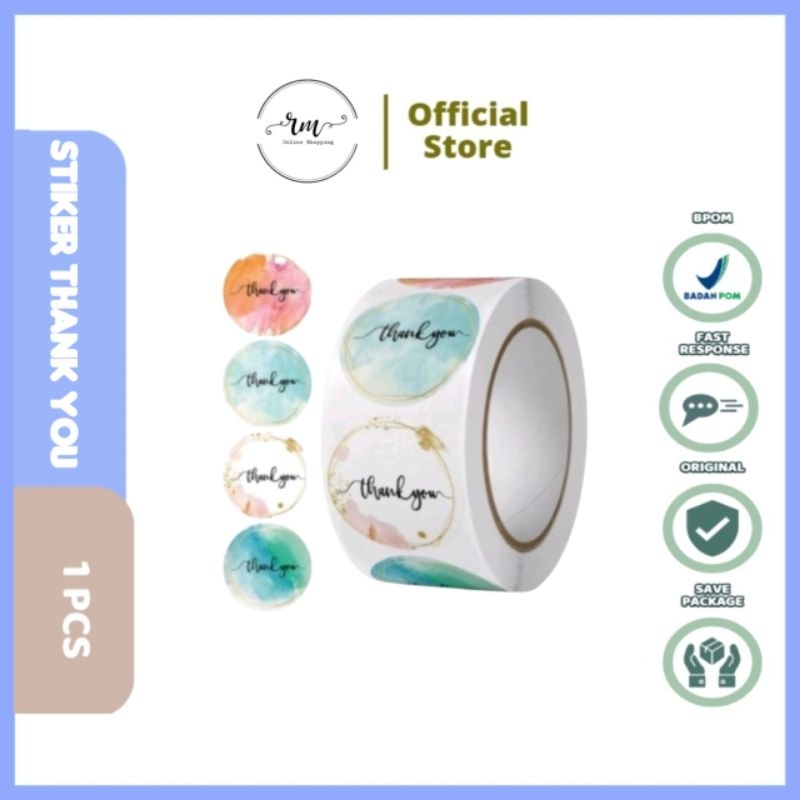 

RM SHOP • sticker thank you roll 500 pcs seal label