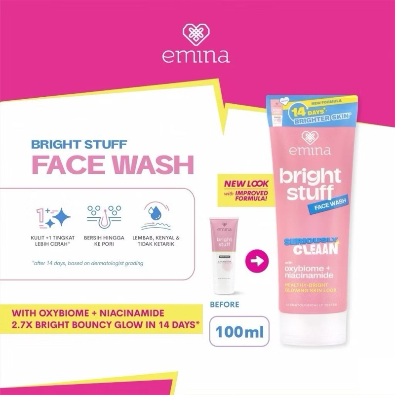 Emina bright stuff facial wash