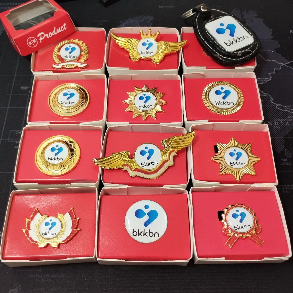 Pin BKKBN / lencana atribut BKKBN / aksesoris BKKBN [ foto asli ]