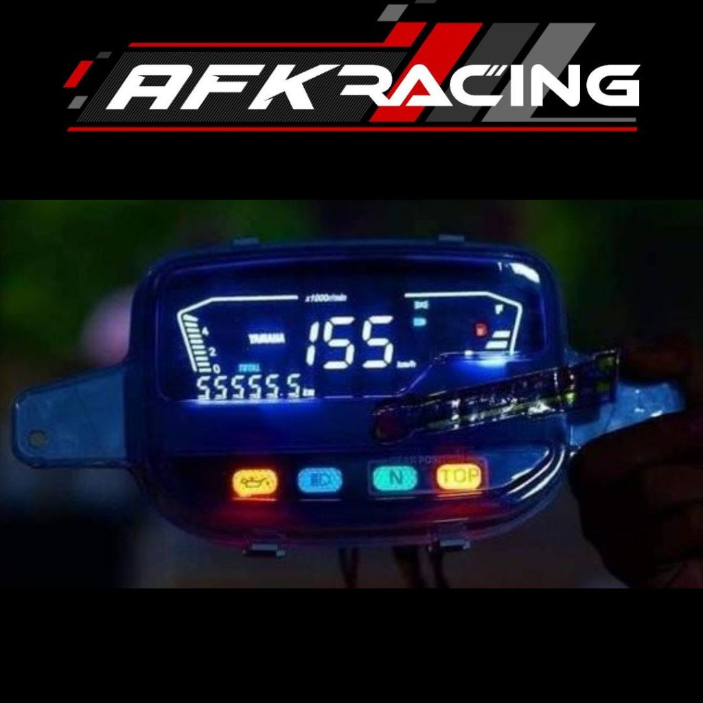 speedometer digital led lcd motor odometer gauge motor FIZ R universal import yamaha dll thailand th