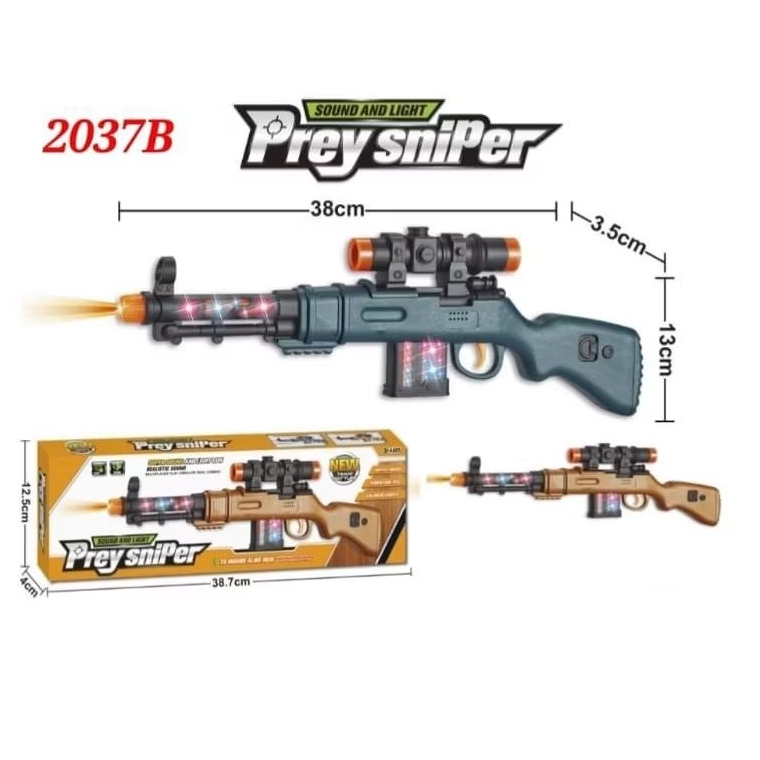 Peyser Sniper Mainan Tembak Tembakan Pembakar LED Nyala