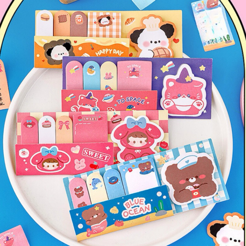 

Sticky Notes Isi 100 Lembar Cute Pet Girl Mini Memo Penanda Buku Catatan Kertas Tempel Aesthetic Full Color Berwarna Estetik Lucu