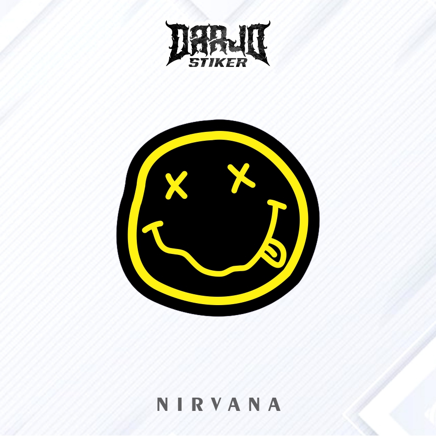 

Stiker Asthetic Band " NIRVANA " Glossy Anti Air Tinggal Tempel | Stiker Helm, Hp, Laptop