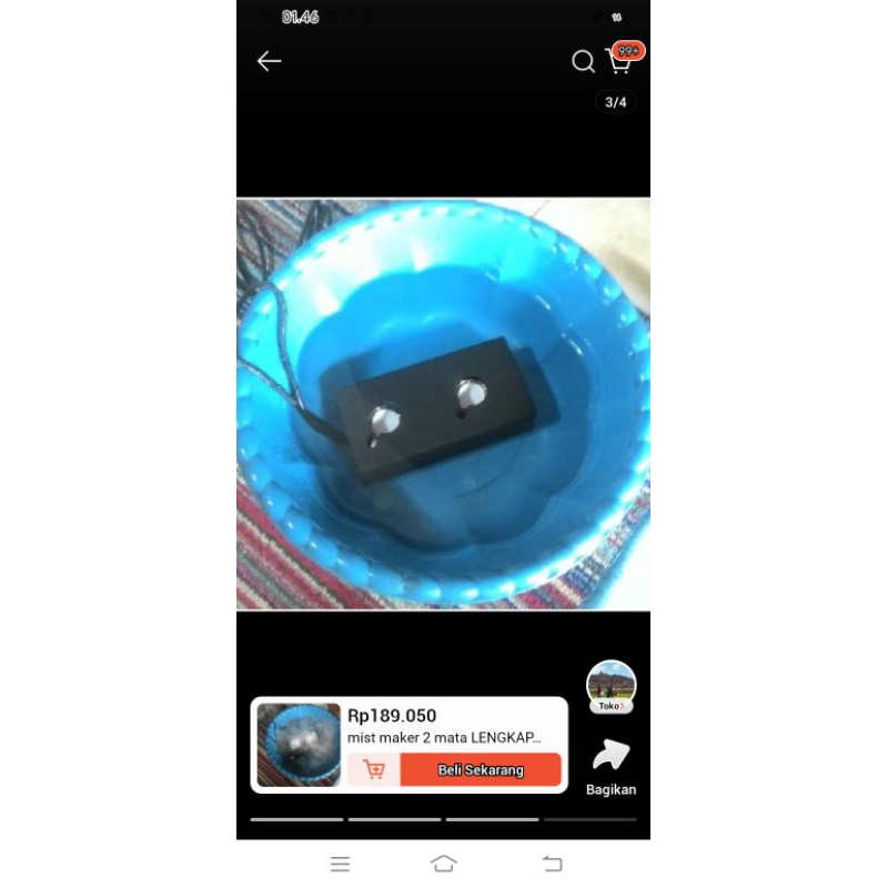 Mist Maker 2 mata Lengkap Kabel TANPA ADAPTOR