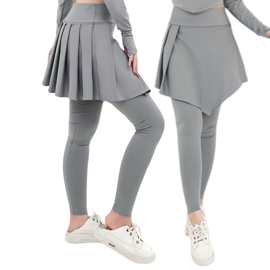 Legging Rok Olahraga Wanita,Legging Yoga,Lejing Panjang wanita Celana Rok Yoga,Dance,Tenis