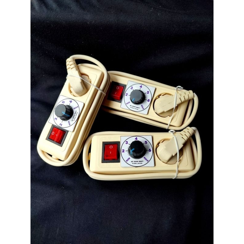 Dimmer 2000W Pengatur Kecepatan Gerinda Bor | Dimmer Stop Kontak 1 Lubang