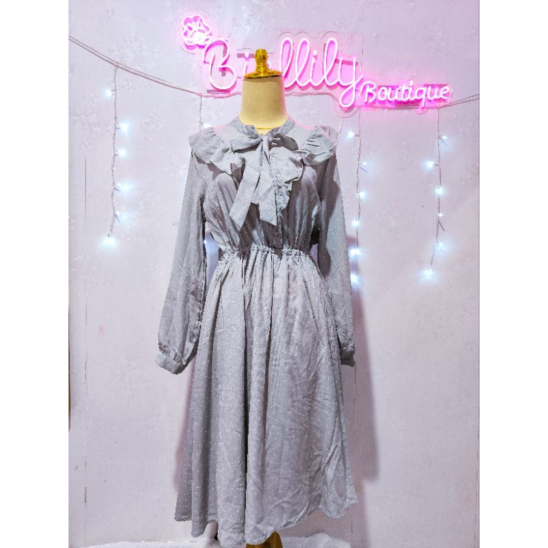 Dress Kekinian Korea//Kode Polka Tosca