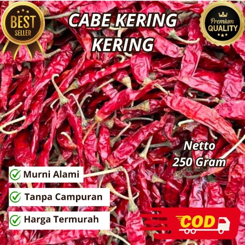 

cabe kering murah kemasan 250 gram