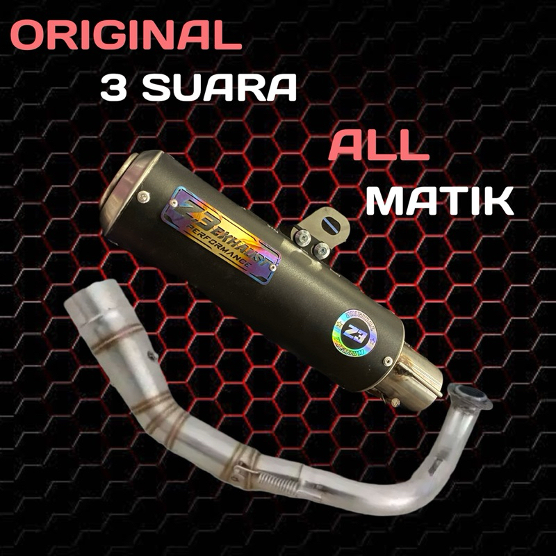 knalpot racing 3 suara original Z3 racing exhaust performance beat scoopy vario mio xride soulgt fin