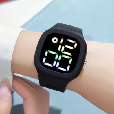 WBS Jam Tangan LED Digital Pria Wanita Rubber