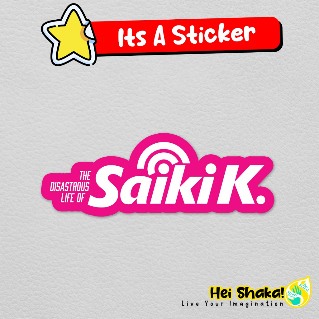 Heishaka Stiker The Disastrous Life of Saiki K Logo Sticker Anime Manga Vinyl Anti Air