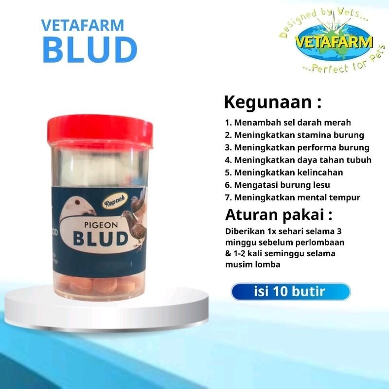 10 PILS VETAFARM BLUD BLOD BLOOD VETAFARM PERBUTIR