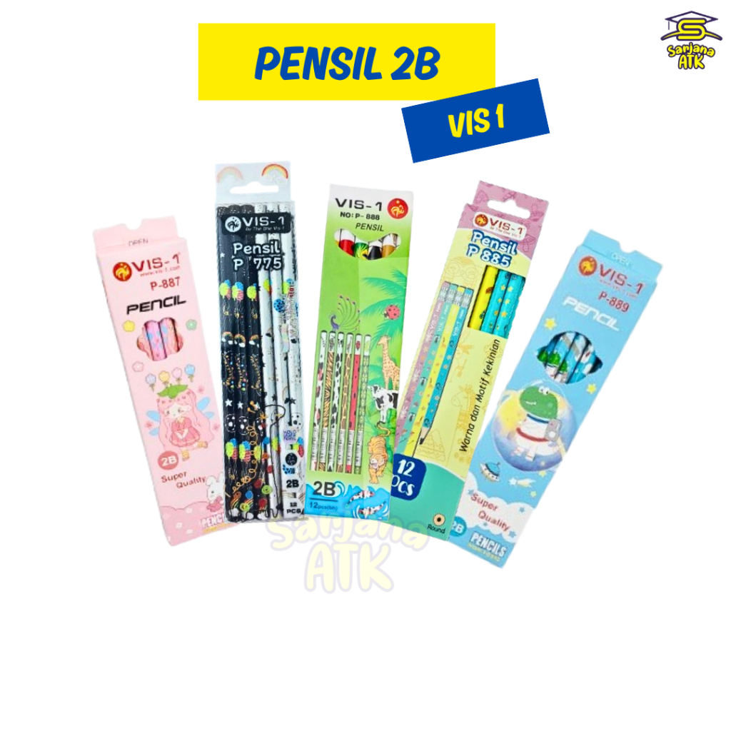 

(12pcs) Pensil 2B Funcy Murah / Pensil Raut Motif Animal Vis-1