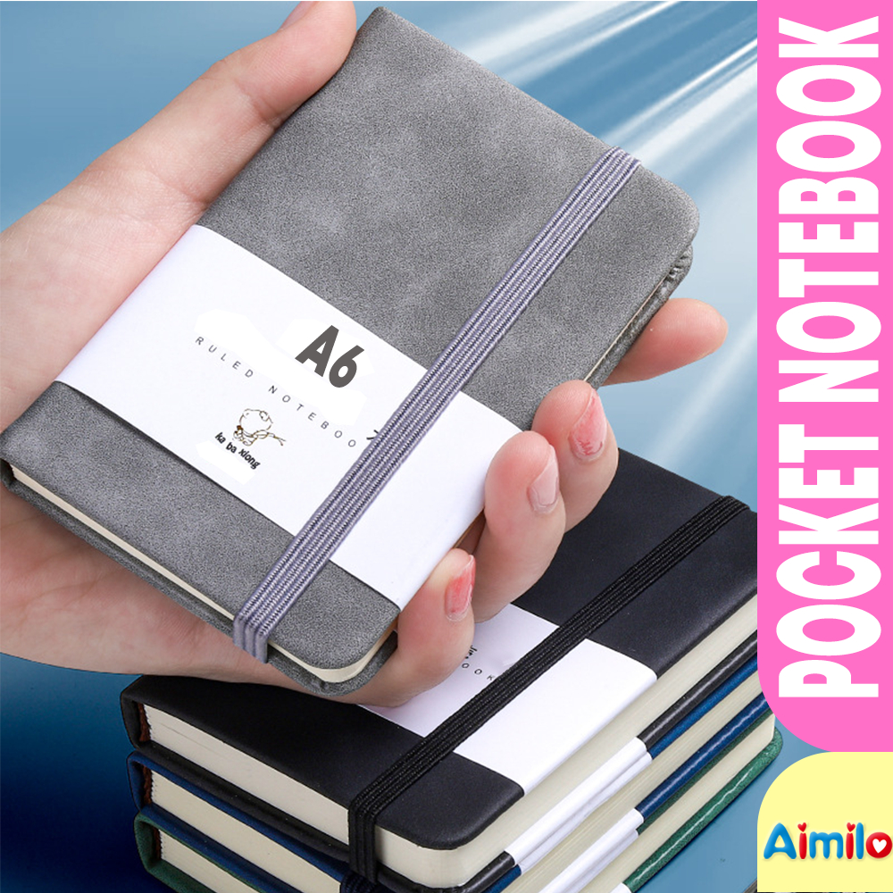 

Aimilo Notebook A6 Buku Catatan Kecil Pocket Book Aesthetic Portable Buku Saku Journal Diary I Memo