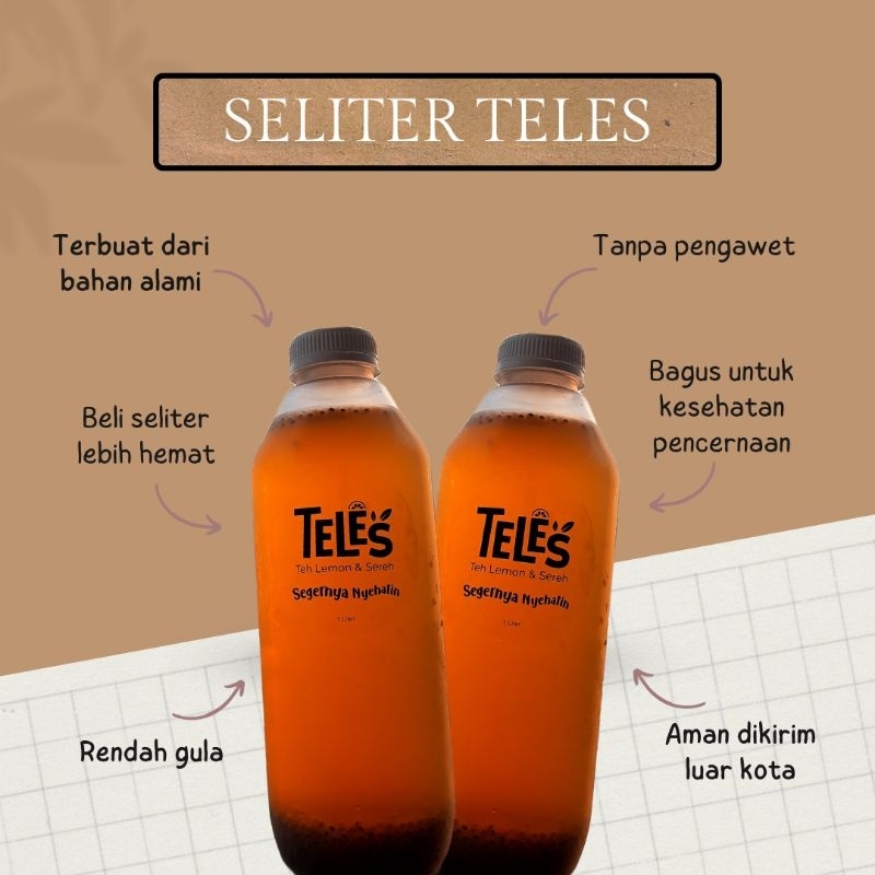 

TELES / Teh Lemon Sereh 1 liter/ Segernya Nyehatiiin