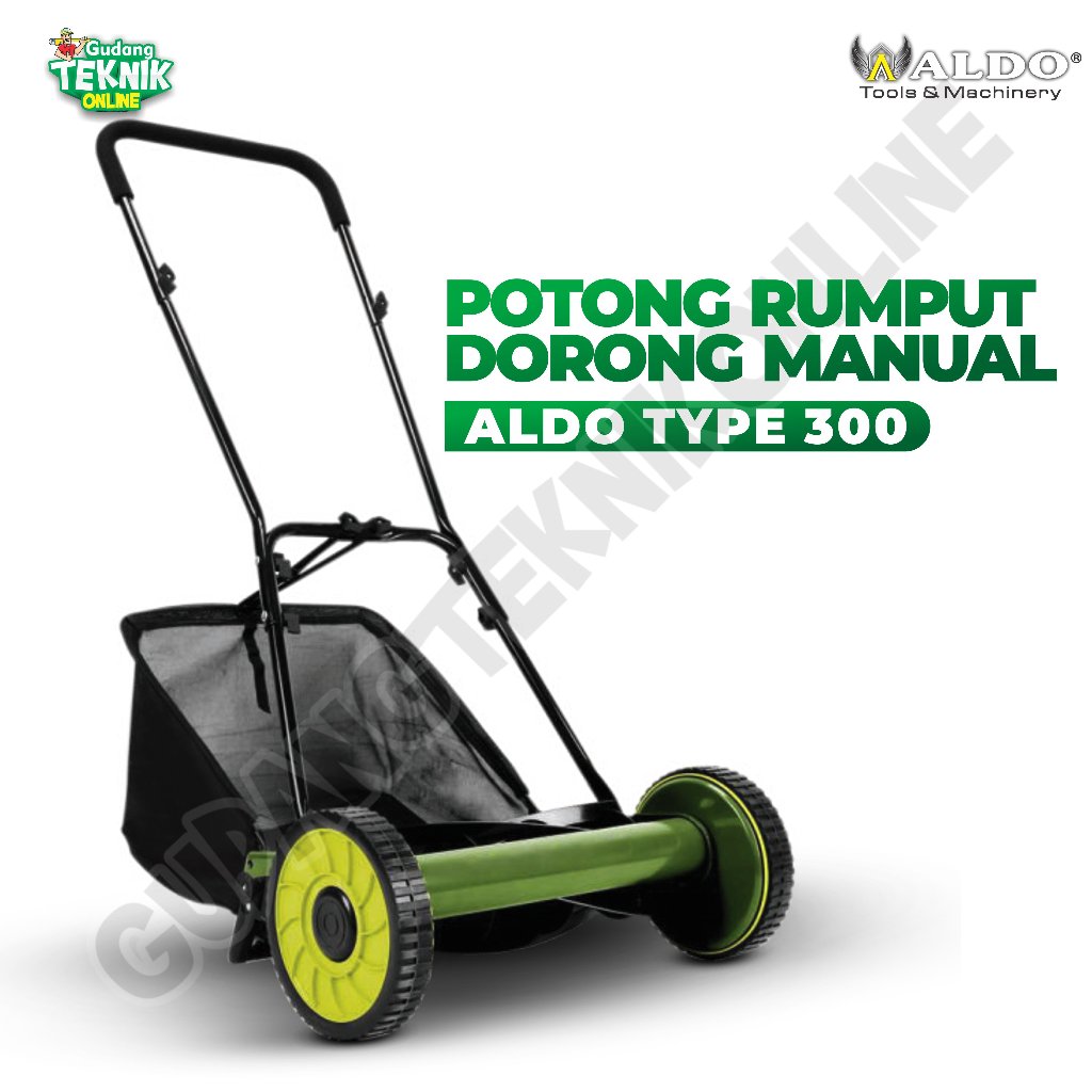 Alat Potong Rumput Dorong Manual ALDO 300 / Potong Rumput Manual ALDO Potong Rumput 300mm ALDO Pangk