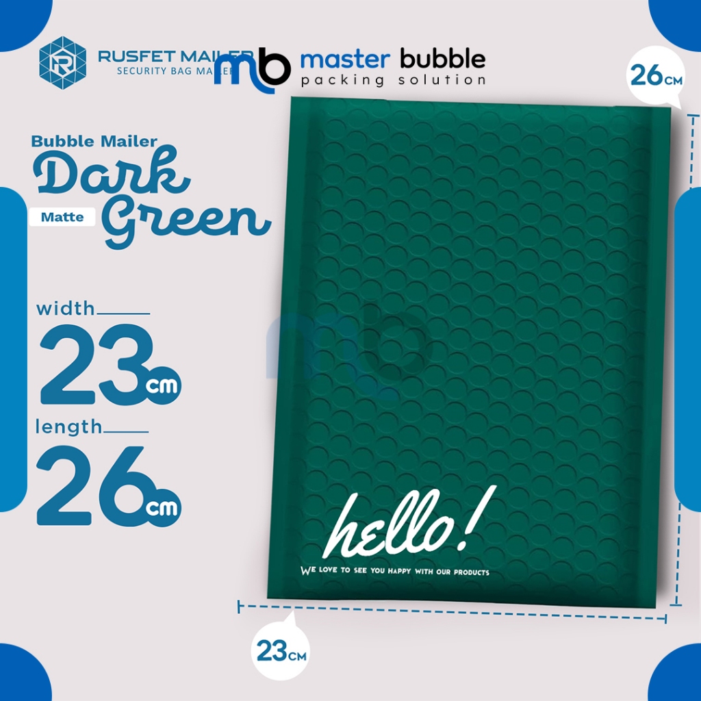 

Amplop Bubble Mailer Polos Dark Green 23 x 26 cm Harga Ecer Amplop Packing Olshop Termurah Rusfet