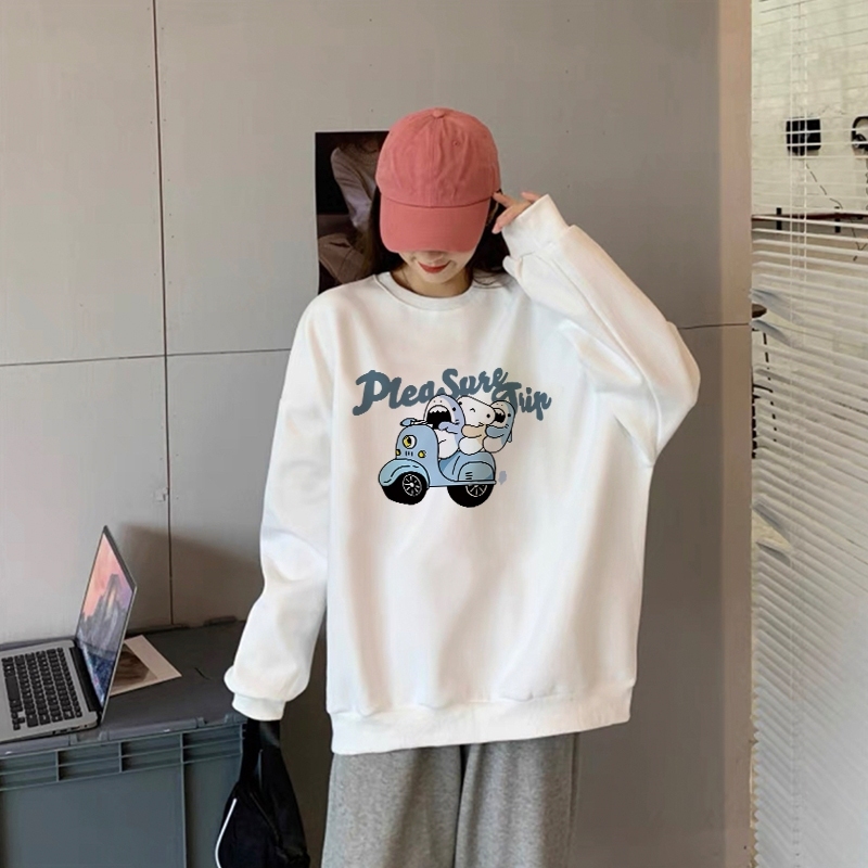 Sweater Big Size Korean Style (S - 6XL) Crewneck PLEASURE TRIP Harajuku Street Wear Hip Hop Jumbo Un