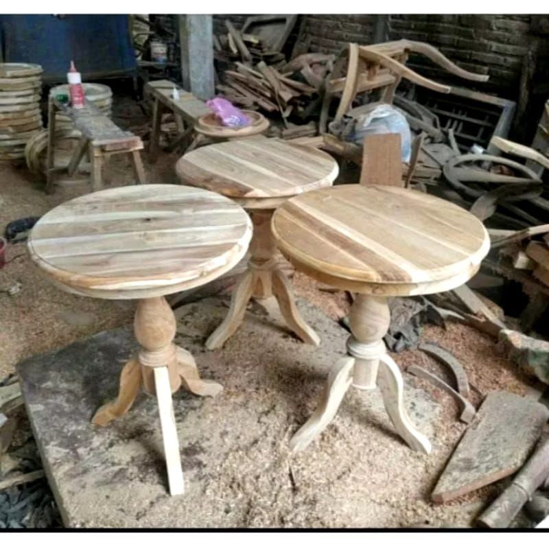 meja teras bundar meja makan meja bundar minimalis