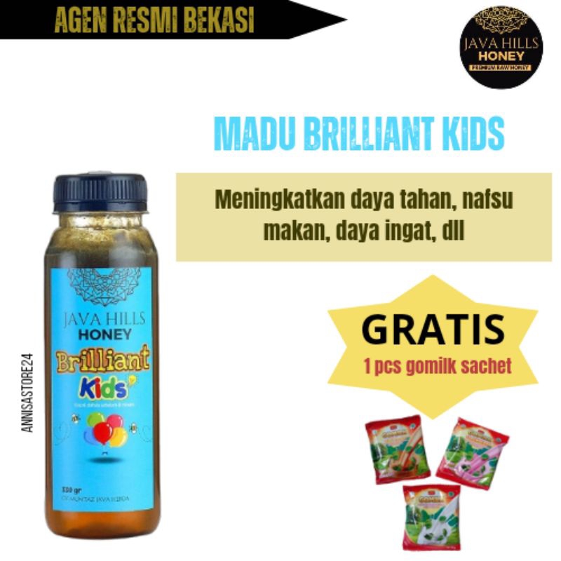 

Madu Brilliant Kids 320gr Javahills Honey - untuk meningkatkan daya tahan tubuh, nafsu makan dan daya tahan ingat