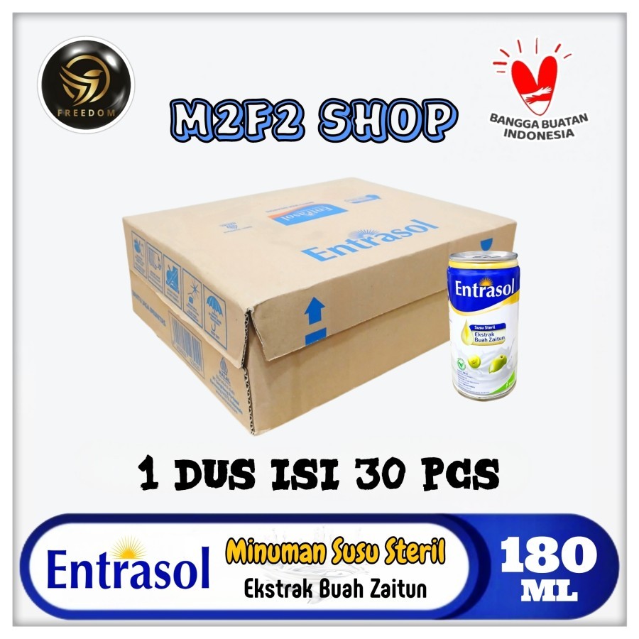 

Entrasol Susu Sterilisasi Ekstrak Buah Zaitun Kaleng | Can - 180 ml (Kemasan Karton)