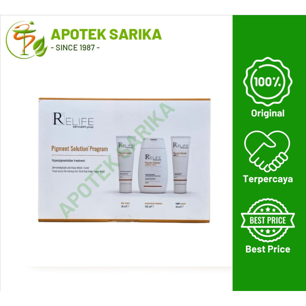 Relife Pigment Solution Program Skincare 3in1 - Perawatan Kulit